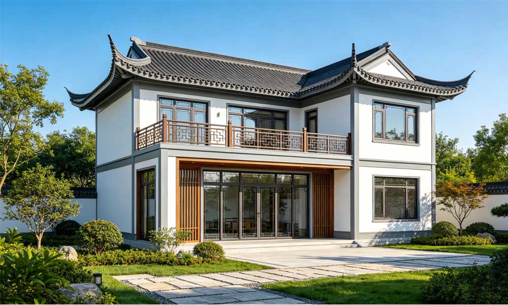漢良中式輕鋼別墅，傳承東方建筑之美(圖1)
